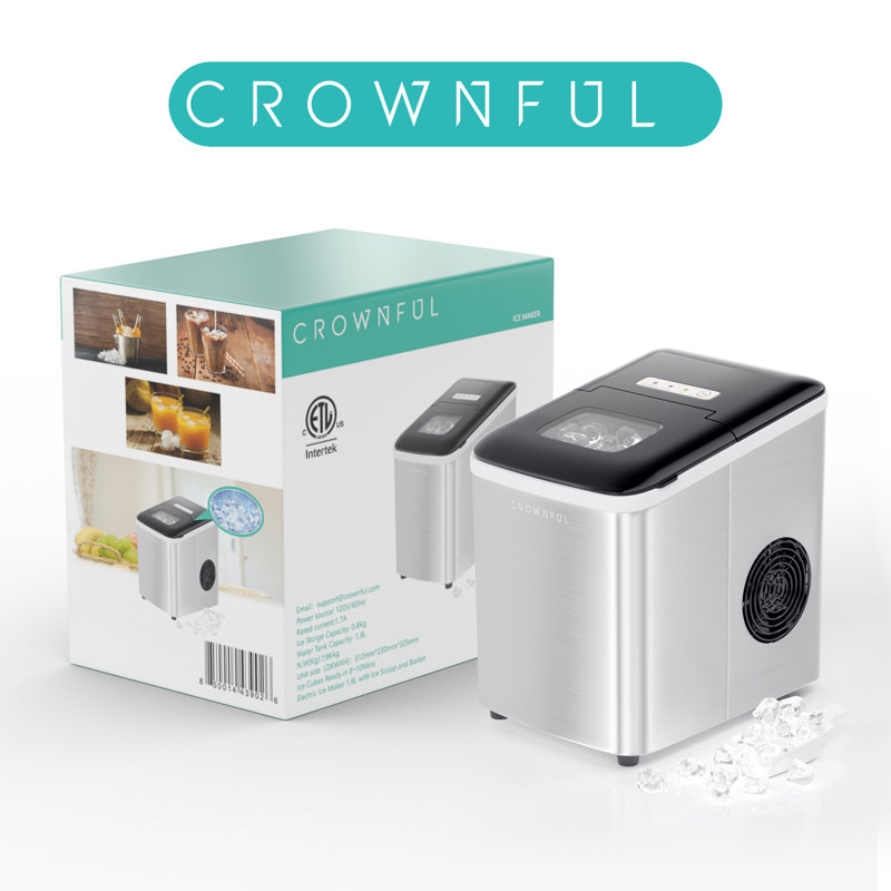 CROWNFUL 26 Lb. lb. Daily Production Bullet Clear Ice Portable Ice Maker & Reviews Wayfair